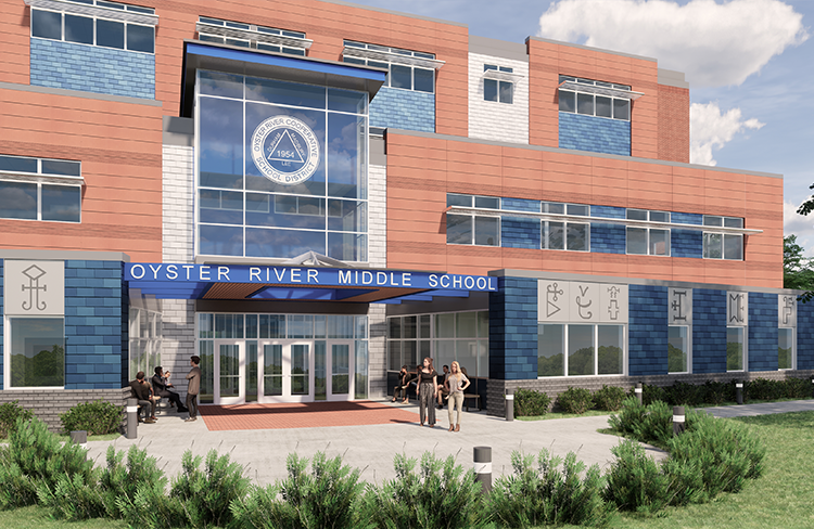 A rendering of Oyster River Cooperative School District's new Oyster River Middle School