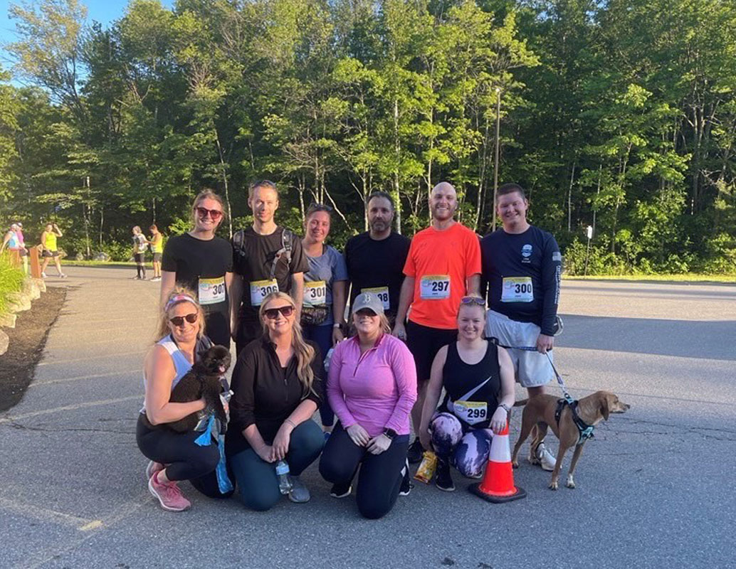 Group photo at Lite Up The Night run for mental health awareness